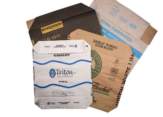 Sacchi di carta 15kg 20kg 25kg di Multiwall della valvola incollati polvere chimica assorbente liquida di caduta