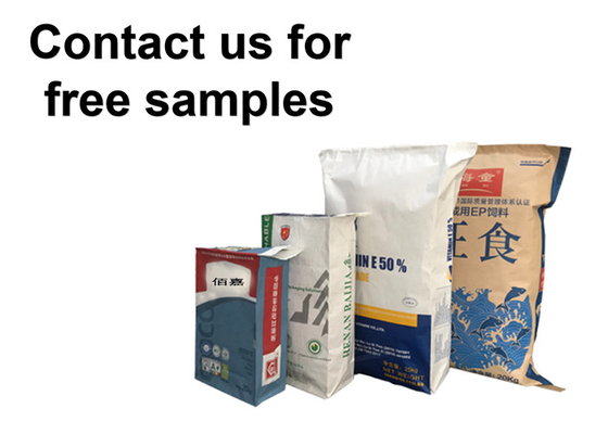 Sacco di carta kraft multi parete personalizzato da 20 kg per materiale in polvere