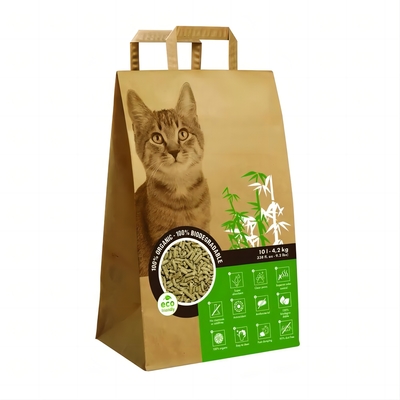 Borsa 3kg 5kg 20kg 7lb 15lb 20lb 25lb di Cat Litter Bag Kraft Paper della bentonite dell'OEM