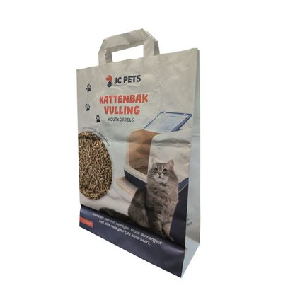 Sacchi di carta multiparete da 25 kg con corda di cotone / corda in pp / manico in carta attorcigliata