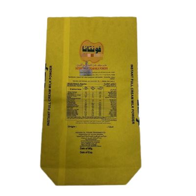 Forma personalizzata Industrial Pinch Bottom Paper Bags per latte in polvere fino a 7 colori di stampa