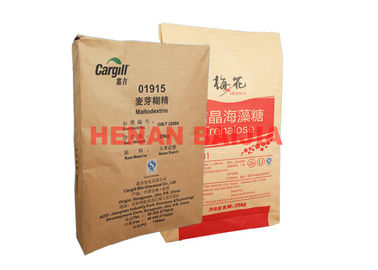 Sacchi di carta di Multiwall Kraft di odore della cassaforte dell'alimento dei sacchi di carta termosaldati stampa di Flexo non