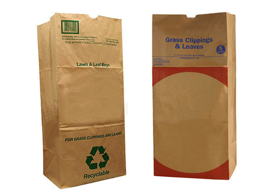 I sacchi di carta di colore 10kg Multiwall Kraft di CMYK coprono di foglie sacchi di carta del prato inglese di Kraft