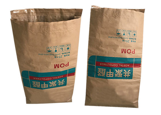 Bianco inferiore d'imballaggio o Brown di pizzico del sacco di carta della farina del commestibile 10kg 15kg 20kg