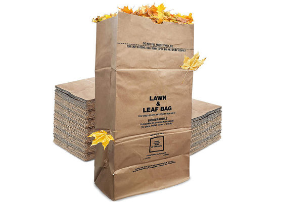 Sacchetti di carta Kraft Brown Prato Biodegradabili Apertura facile