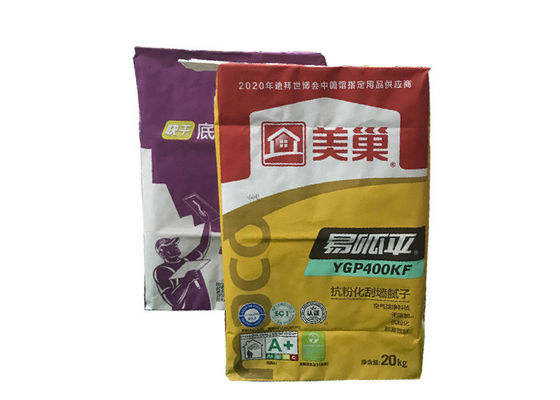 sacchi di carta della valvola di 20kg 25kg per polvere d'imballaggio Multiwall materiale bianco