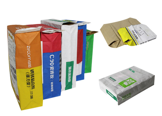 borsa su ordinazione di Logo Pasted Kraft Paper Packaging del sacco della carta di 25kg 20kg