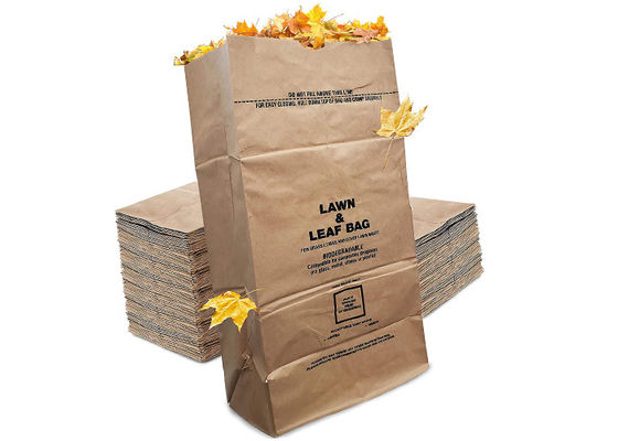Sacchi di carta resistenti Brown del prato inglese di carta kraft 30 galloni di iarda di foglia dello spreco