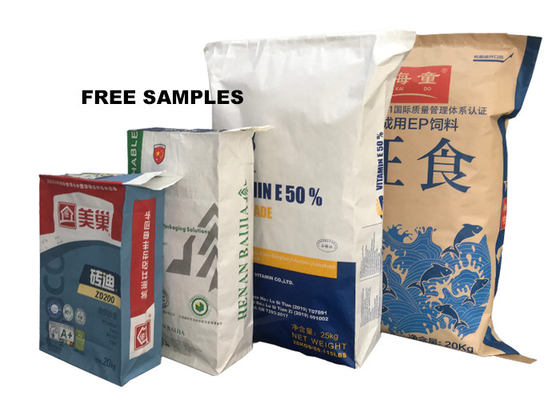 Borsa composita tessuta industria 15kg impermeabile riciclabile 25kg 3ply della carta kraft