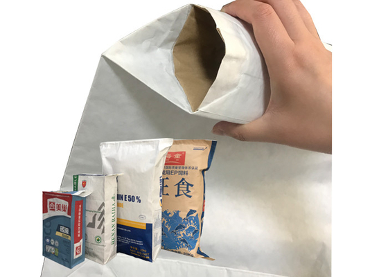 Sacchi di carta incollati chimici 15kg stampato su ordinazione di Multiwall della valvola per cemento
