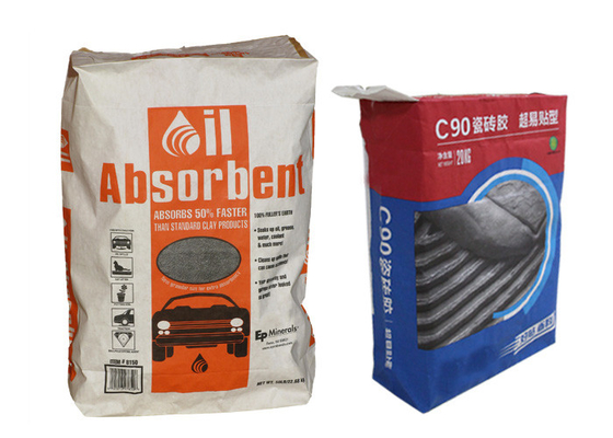 Sacchi di carta 15kg 20kg 25kg di Clay Granular Absorbent Pasted Valve Multiwall