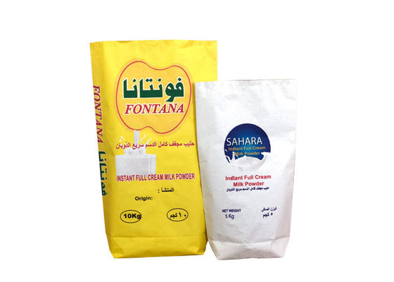 Confezione di latte in polvere Sacchi di carta multiparete da 20 kg 25 kg 3 strati foderati in pe