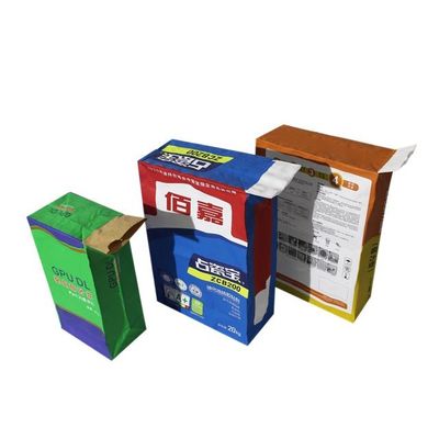 Fondo quadrato dei sacchetti di carta Kraft multiparete della manica incollata