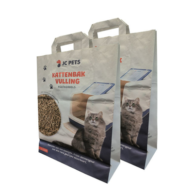 sacchi di carta di 5kg 10kg Kraft per la dimensione di Cat Little Animal Food Customized