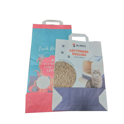 sacchi di carta di 5kg 10kg Kraft per la dimensione di Cat Little Animal Food Customized