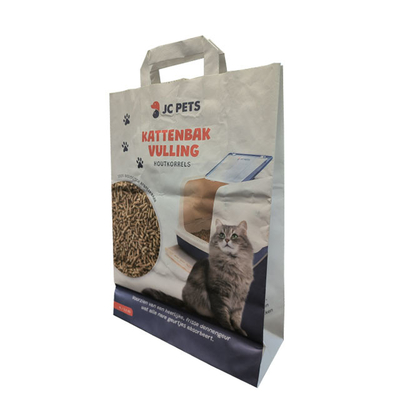 Sacchi di carta biodegradabili di Kraft per Cat Litter Packaging Custom Print