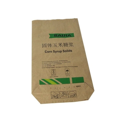 Sacchi di carta di Kraft della farina di mais di iso 5kg per l'imballaggio della farina di frumento