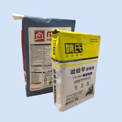 commestibile di 20kg 25kg sacchi di carta della valvola incollati 3 strati per l'imballaggio dell'additivo chimico