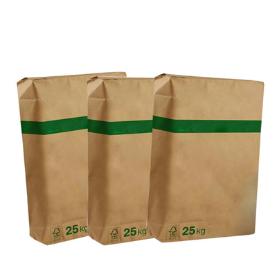 20kg 25kg ha incollato durevolezza del sacco di carta di strato dei sacchi di carta di Multiwall della valvola la multi alta
