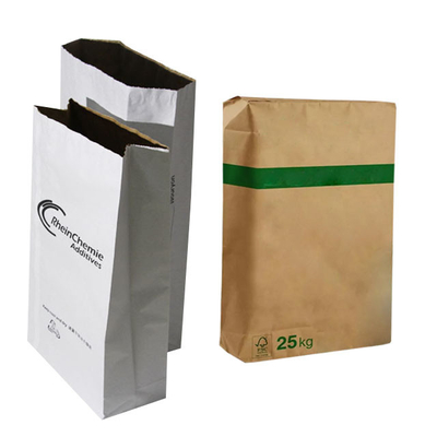 Il commestibile 3layer ha incollato i sacchi di carta 25kg Flexo di Multiwall della valvola stampato