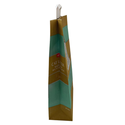 l'imballaggio della carta kraft di 6L 10L 12L insacca la carta su ordinazione Cat Litter Bags