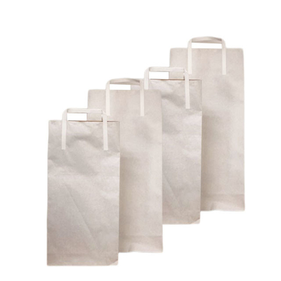 Le borse d'imballaggio di carta kraft della farina di frumento dell'OEM hanno personalizzato la stampa della maniglia laterale del rinforzo