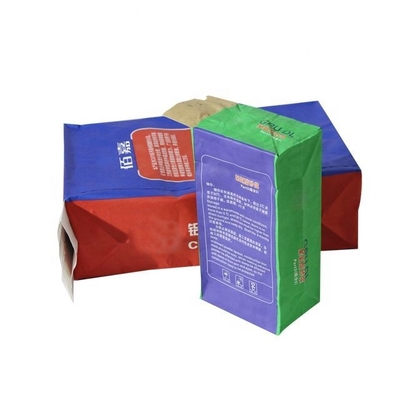 Sacchetti con valvola in carta biodegradabile stampati personalizzati con tipi di chiusura variabile