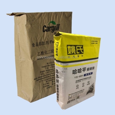 sacchi della valvola stampati abitudine della carta kraft di 15kg 20kg Multiwall per il pacchetto della carta del cemento