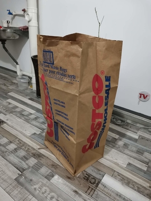 Borsa a prova d'umidità della carta kraft da 30 galloni di Multiwall dell'iarda su ordinazione per la foglia
