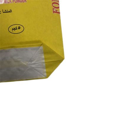 Forma personalizzata Industrial Pinch Bottom Paper Bags per latte in polvere fino a 7 colori di stampa