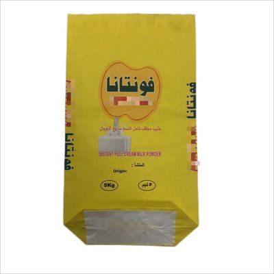 Forma personalizzata Industrial Pinch Bottom Paper Bags per latte in polvere fino a 7 colori di stampa