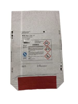 25 kg Sacchetti di carta a pareti multiple Con fondo quadrato bocca aperta per imballaggi chimici