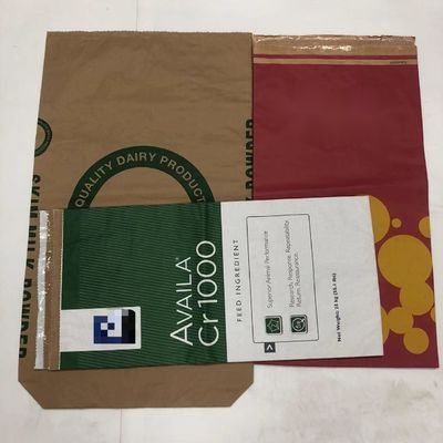 Logo di stampa personalizzato Sacchetti di carta a pareti multiple a prova di umidità