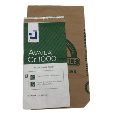 Borsa di carta per sigillo termico con logo personalizzato Borsa di carta multipareti marrone bianco