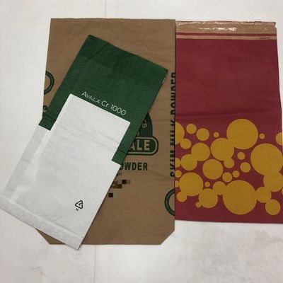 Sacchetti di carta sigillati a calore bianchi o marroni di spessore personalizzato Sacchetti di carta kraft multipareti