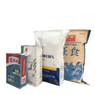 Produttore di sacchetti di carta kraft industriali a pareti multiple / sacchetto 20 kg per prodotti a flusso secco
