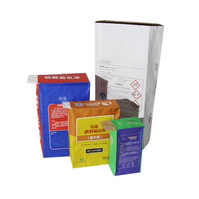 Produttore di sacchetti di carta kraft industriali a pareti multiple / sacchetto 20 kg per prodotti a flusso secco