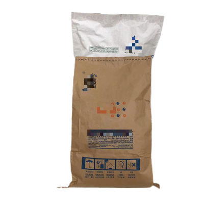Eco-Friendly Heat Sealed Kraft Paper Bags Custom Logo Food Grade Packaging Per alimenti Agricoltura Chimica Feed Building
