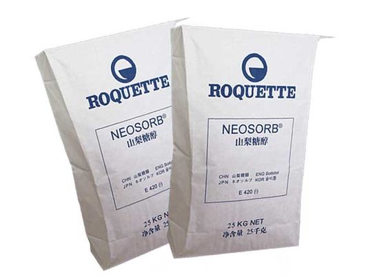 Il materiale da otturazione ad alta velocità ha incollato i sacchi di carta aperti facili bianchi del fondo piatto di Brown delle borse della valvola