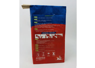 2 strati della valvola del sacco di carta di Multiwall Di carta kraft dei sacchi del cemento del fondo piatto insacca la borsa di plastica delle mattonelle su misura
