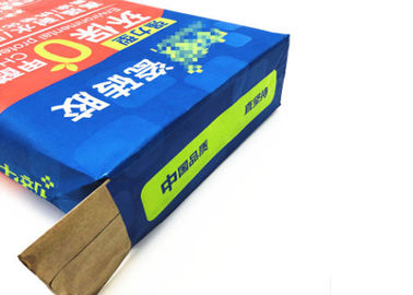 2 strati della valvola del sacco di carta di Multiwall Di carta kraft dei sacchi del cemento del fondo piatto insacca la borsa di plastica delle mattonelle su misura