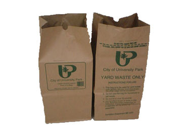 Rifiuti il prato inglese dei sacchi di carta del prato inglese di Multiwall Kraft dei rifiuti e le borse d'imballaggio delle foglie