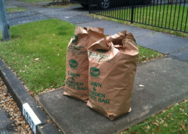 Rifiuti il prato inglese dei sacchi di carta del prato inglese di Multiwall Kraft dei rifiuti e le borse d'imballaggio delle foglie