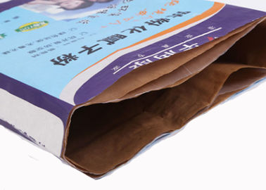 PE dentro i sacchi di carta biodegradabili di 20kg Multiwall Kraft