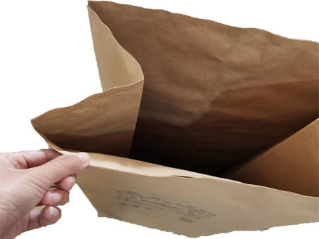Borsa biodegradabile dello spreco di iarda della carta della piega 25kg di Brown 2