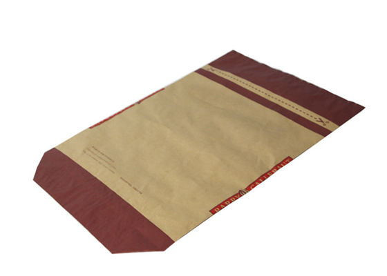 25kg che imballa la multi borsa della carta kraft della parete per il fondo materiale chimico del quadrato