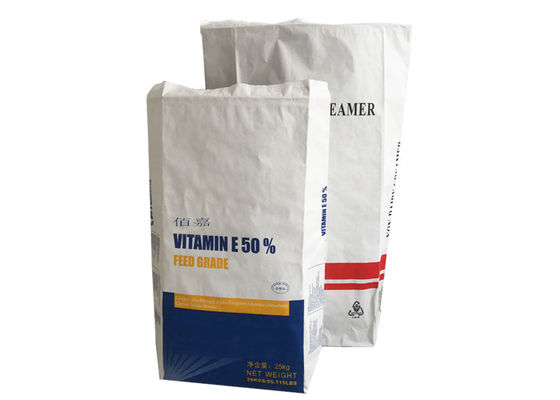 borsa d'imballaggio della polvere della farina della carta di sacco del cereale della borsa della farina di carta kraft di 25kg