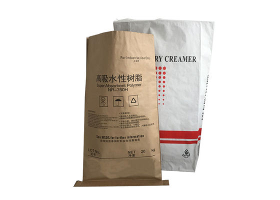 l'imballaggio inferiore della carta kraft del film del pe del blocco insacca l'uso industriale del sacco della carta