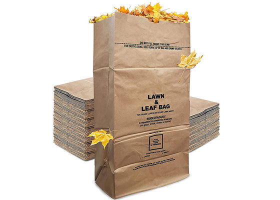 i grandi sacchi di carta del prato inglese di 4ply Kraft per l'iarda le borse del prato inglese e dei rifiuti di carta straccia