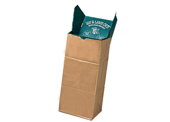 I sacchi di carta di colore 10kg Multiwall Kraft di CMYK coprono di foglie sacchi di carta del prato inglese di Kraft